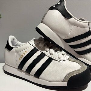 Adidas Kids Samoa White and Black Sneakers